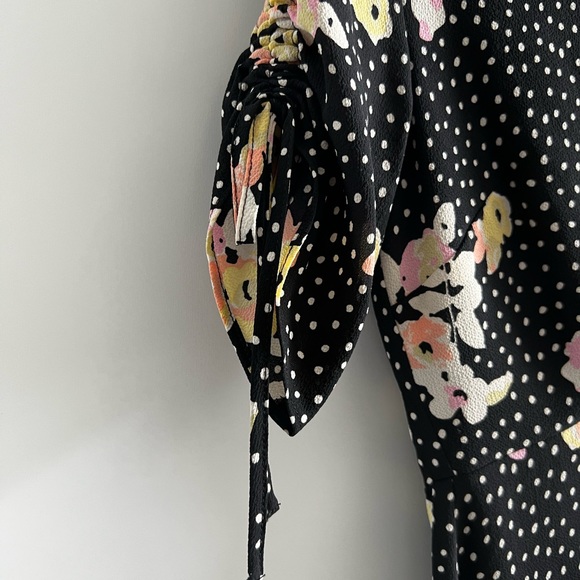 Topshop Spot Floral Tie Tea Dress - Picture 7 of 15